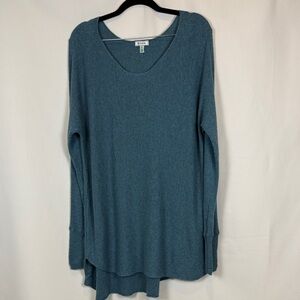 Susina Deep Blue Long Sleeve Tee Size XL